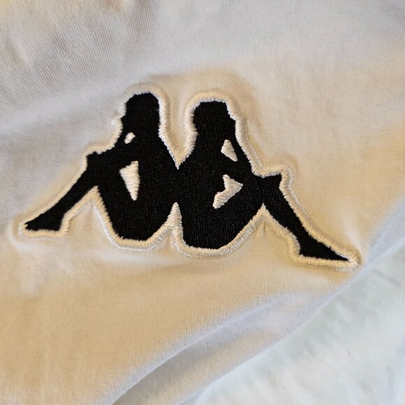 Kappa USA Short Sleeve T-Shirt Mens Medium Cotton White With US Flag & Logo - Picture 6 of 6